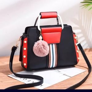 Black n red crossbody bag